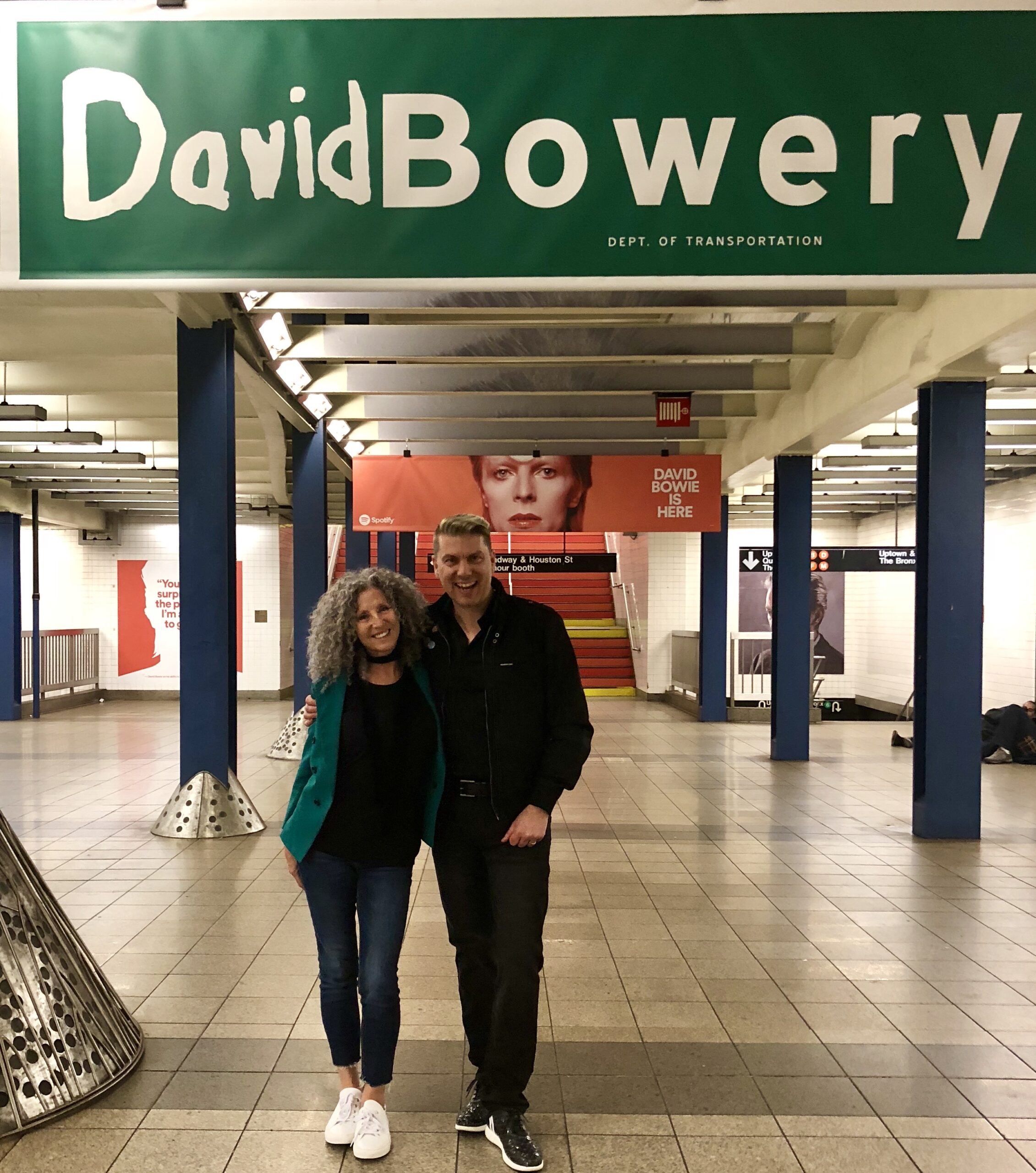With Lorraine Massey at the Broadway-Lafayette David Bowery station takeover