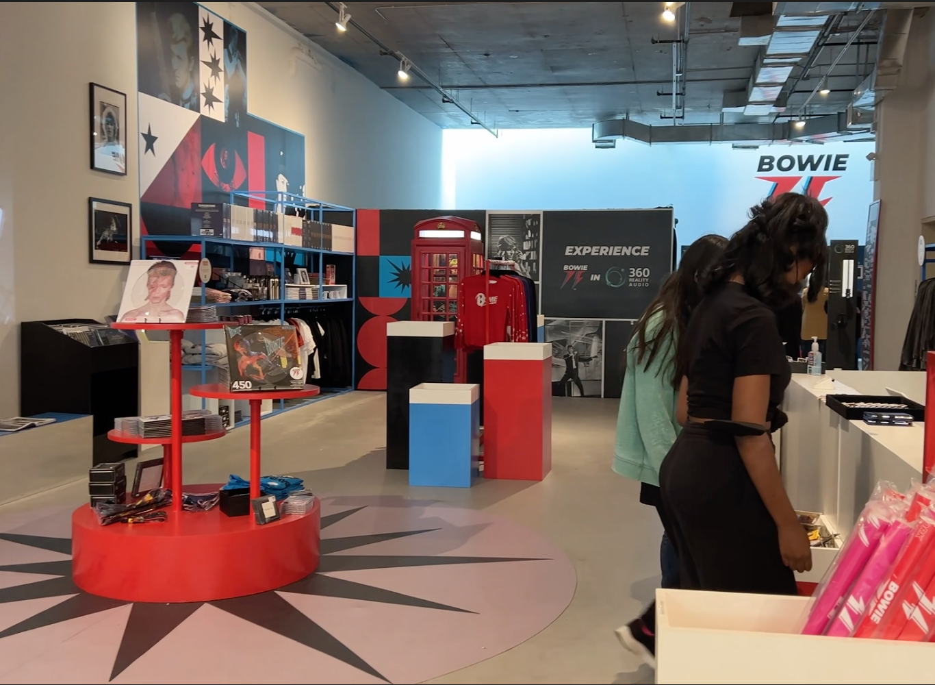 Bowie 75 pop-up shop interior