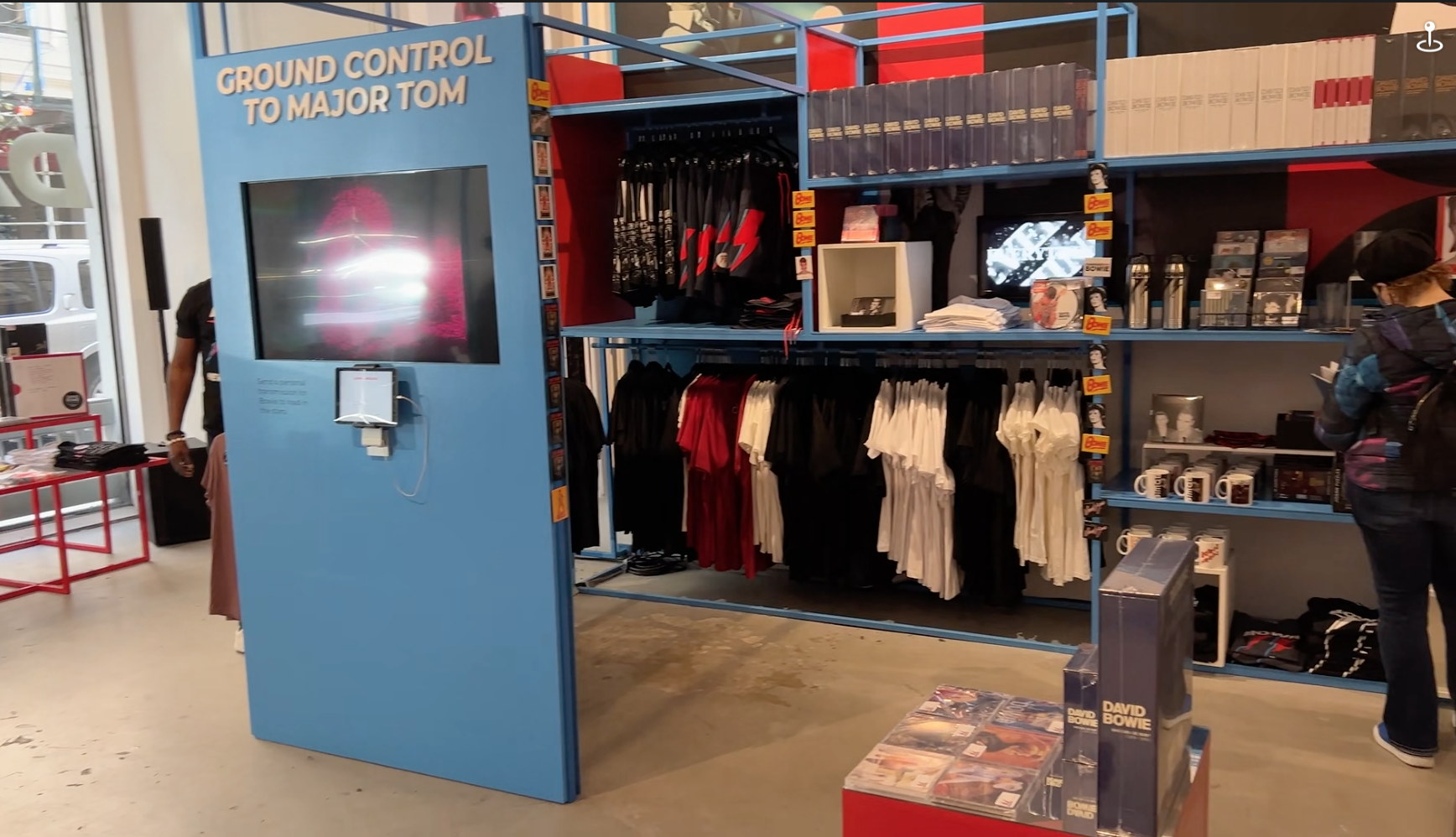 Bowie 75 pop-up shop interior