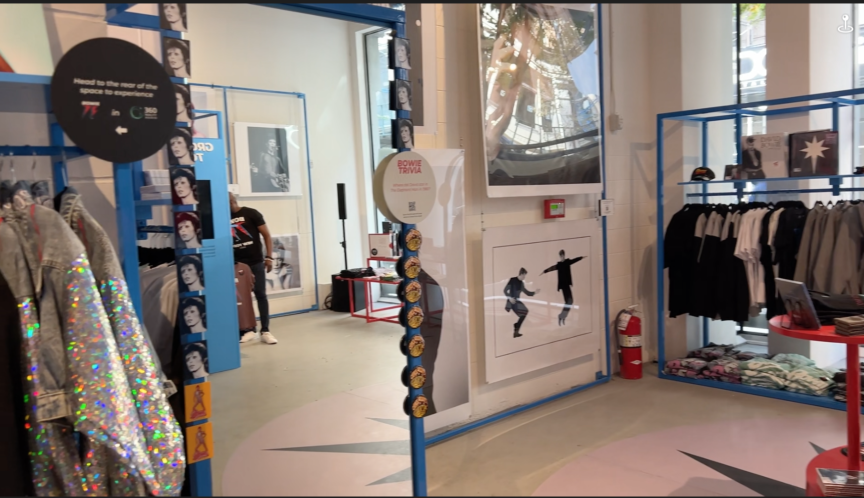 Bowie 75 pop-up shop interior